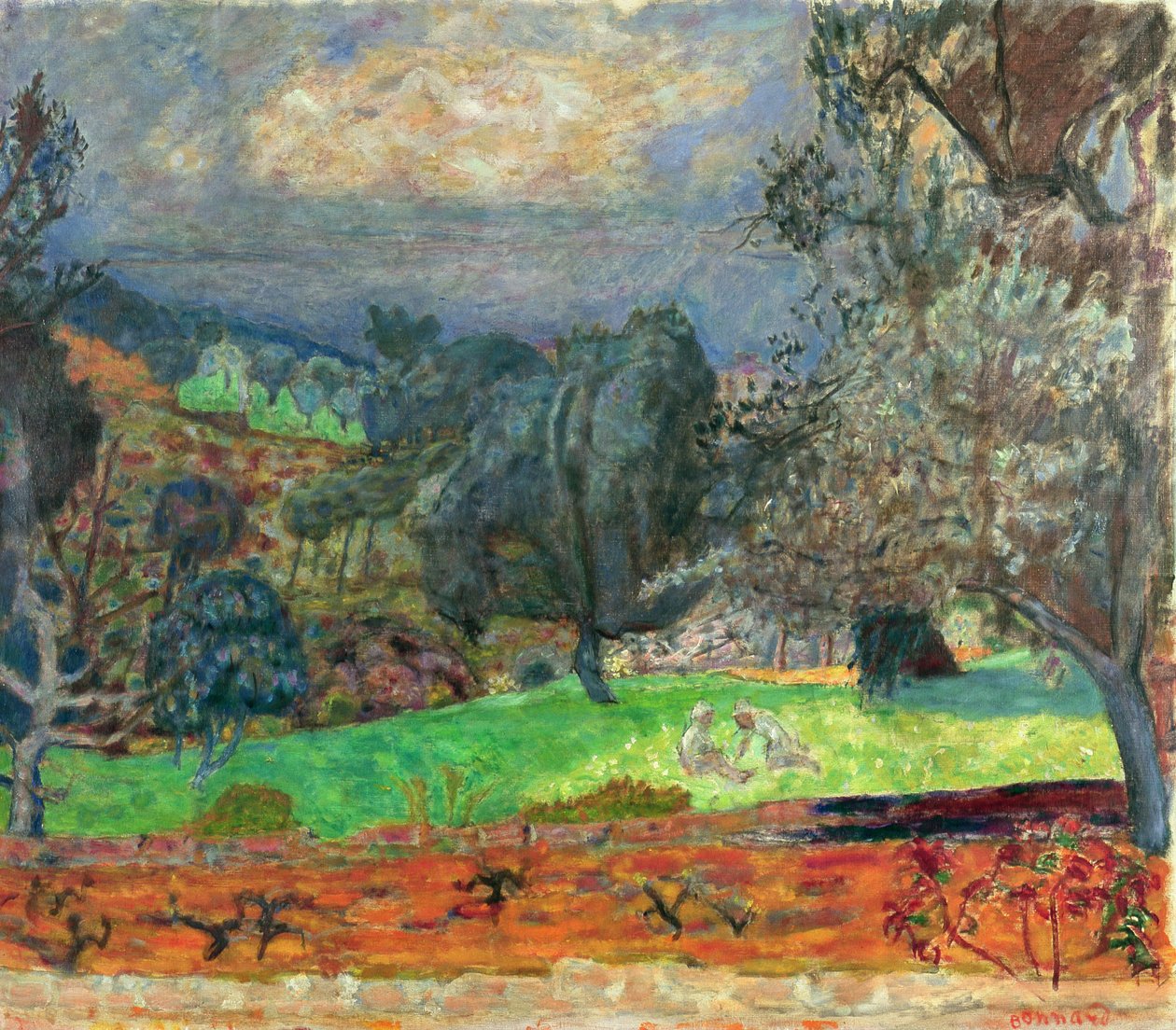 Paysage avec coucher de soleil, 1927 | Pierre Bonnard